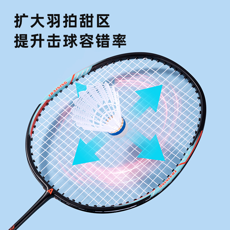 安（ān）格耐特FH119深凹槽臻耐磨玻鋁一體羽毛球拍(單支裝)(藍)(支)