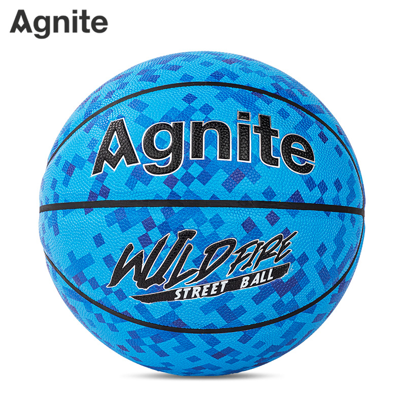 安格耐特FD117_7號迷彩發泡PVC貼皮籃球(藍色)(個)