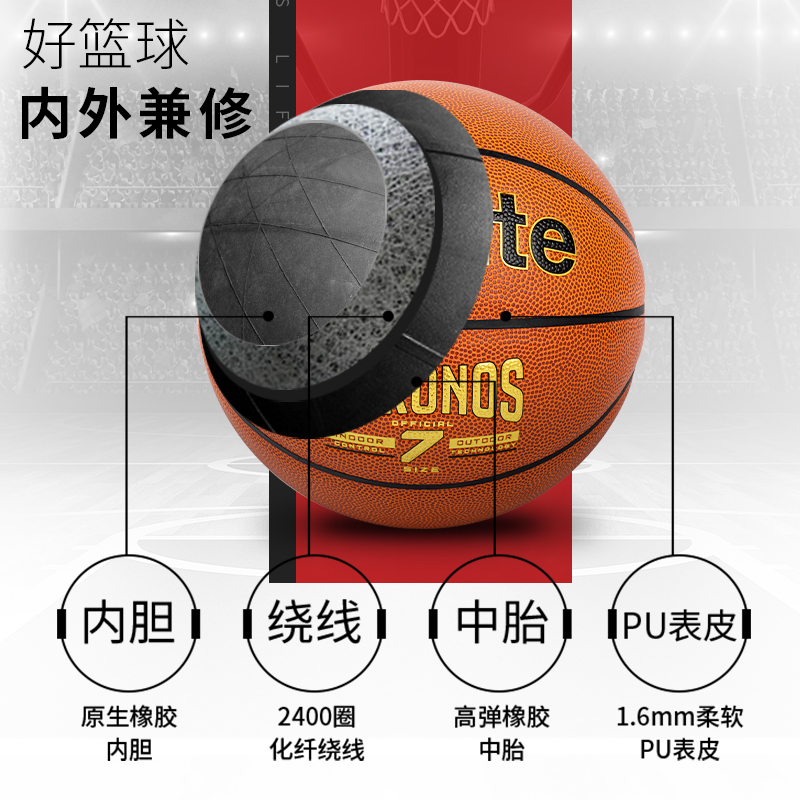 安格耐特FD908_7號（hào）PU貼皮籃球(橙色)(個)