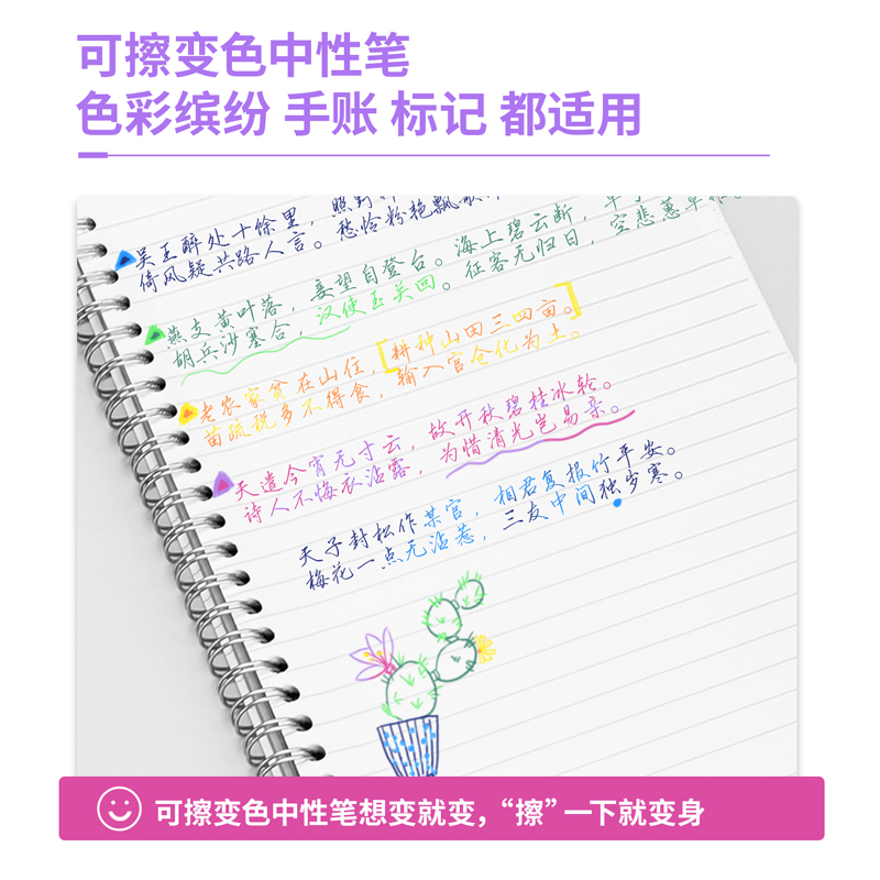 51fun吃瓜（lì）SA230按動可擦中（zhōng）性（xìng）筆0.5mmST筆頭(可擦混色)(4支/盒)