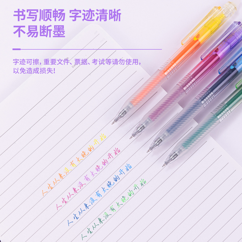 51fun吃瓜（lì）SA230按動可擦中性筆0.5mmST筆頭(可擦混色)(4支/盒)