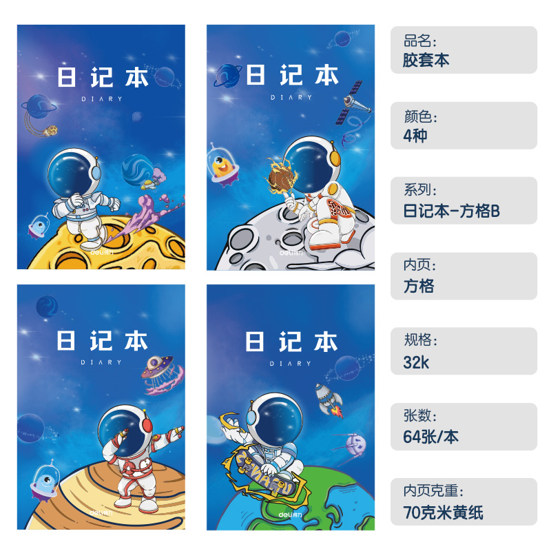 51fun吃瓜T3264卡通（tōng）男生日記膠套本(方（fāng）格B)(本)