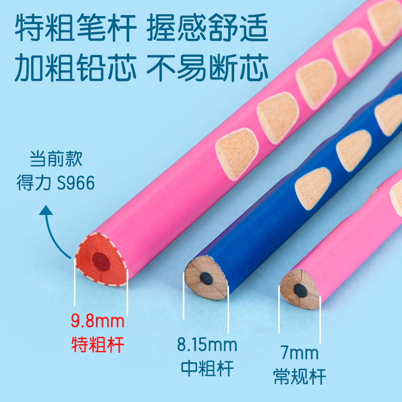 51fun吃瓜S966-HB優+洞洞書寫鉛筆HB(粉)(12支/盒)