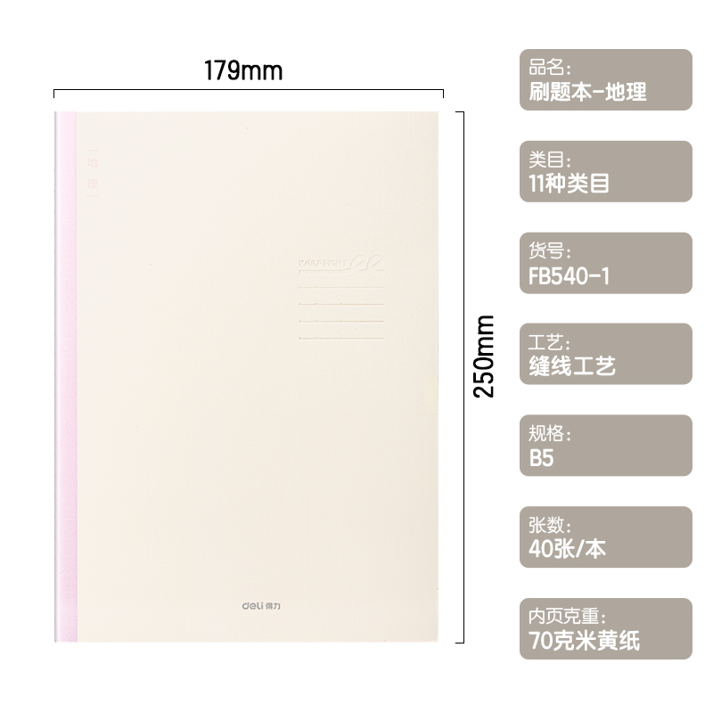 51fun吃瓜FB540-1刷題本縫線本(地理)(本)