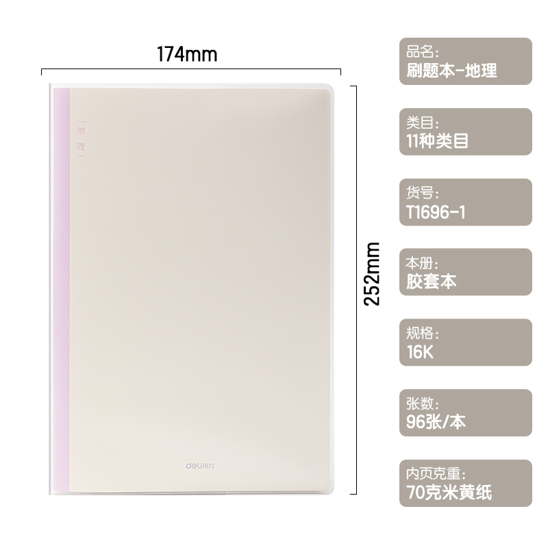 51fun吃瓜T1696-1刷題本膠套本(地理)(本)