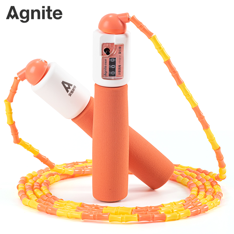 安格耐特FT122-2泡棉手柄機械計數竹節跳繩(橙)(根)