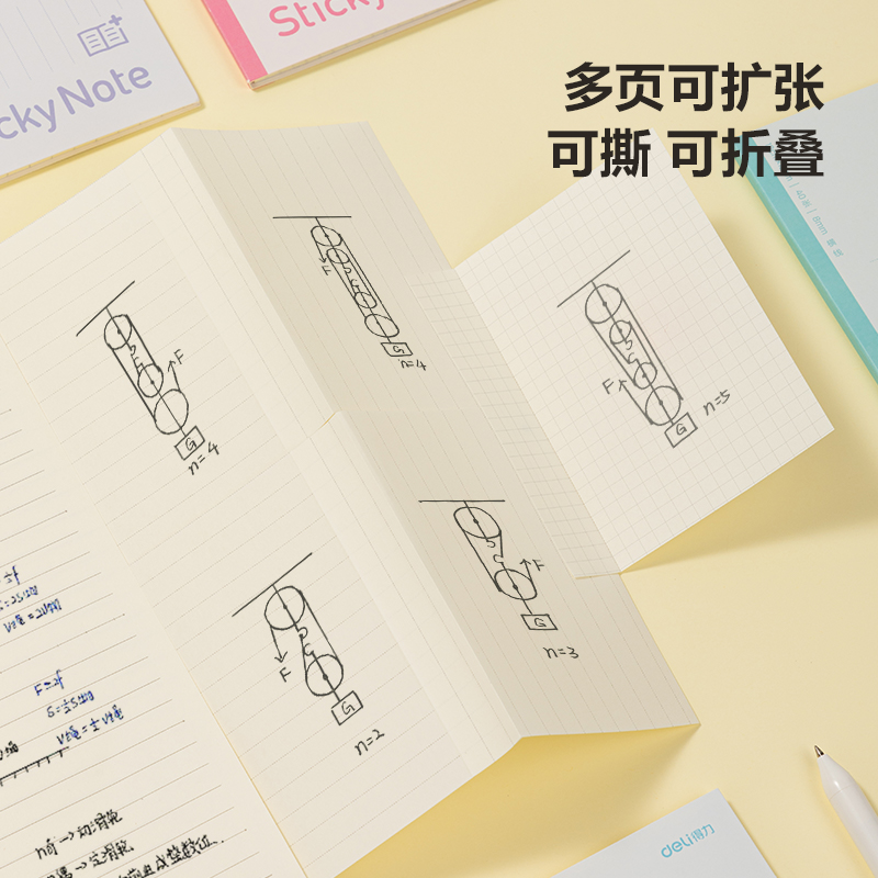 51fun吃瓜BT189擴頁貼記事貼中號 100mm*120mm40張(豎線)(本（běn）)