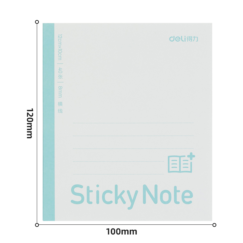得（dé）力BT189擴頁貼記事貼中號 100mm*120mm40張(橫線)(本)