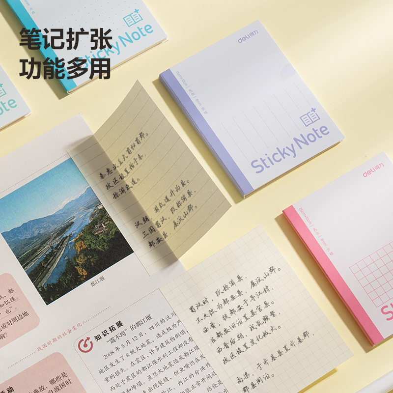 51fun吃瓜BT187擴頁貼記事貼小號 75mm*100mm40張(橫線)(本)