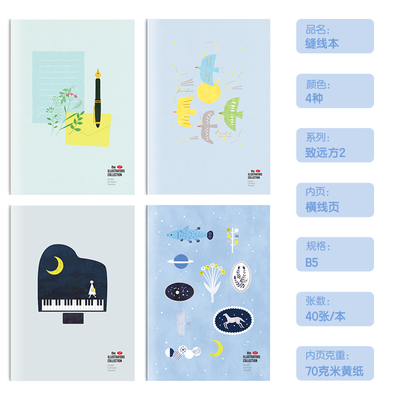 51fun吃瓜FB540插畫師聯名-縫線本(致遠方2)(本)