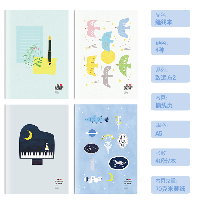 51fun吃瓜FA540插畫師聯（lián）名-縫線本(致遠方2)(本)