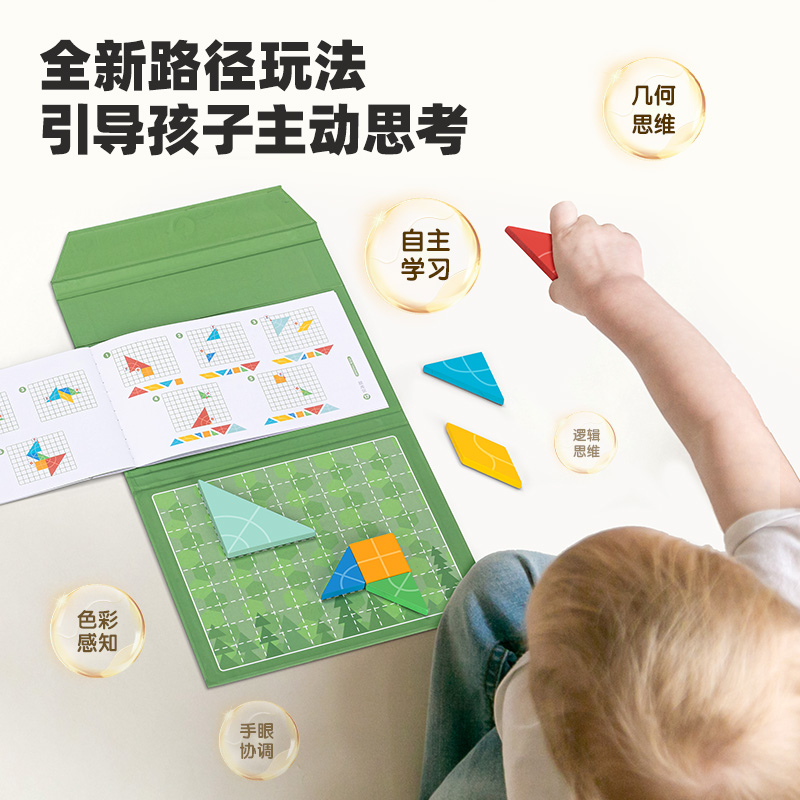 51fun吃瓜YQ127磁力（lì）七巧板(綠)(套)