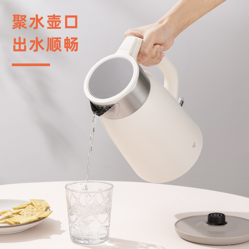 51fun吃瓜LL808-1.8L電熱水壺(米白)(台)