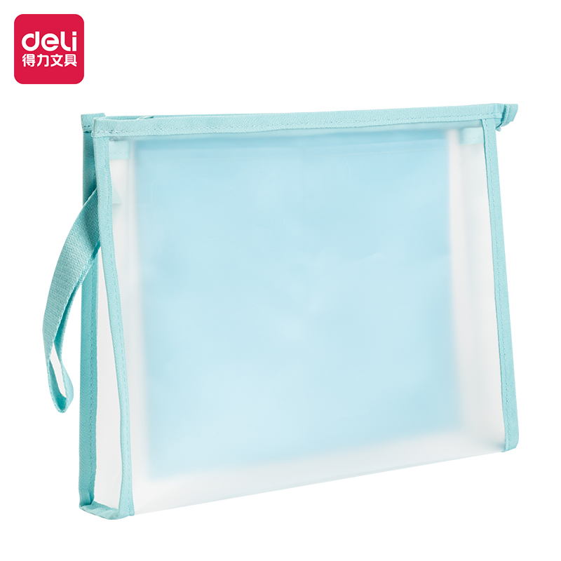 51fun吃瓜PP109_A4果凍晴天EVA手提大背寬拉鏈袋(藍)(個)