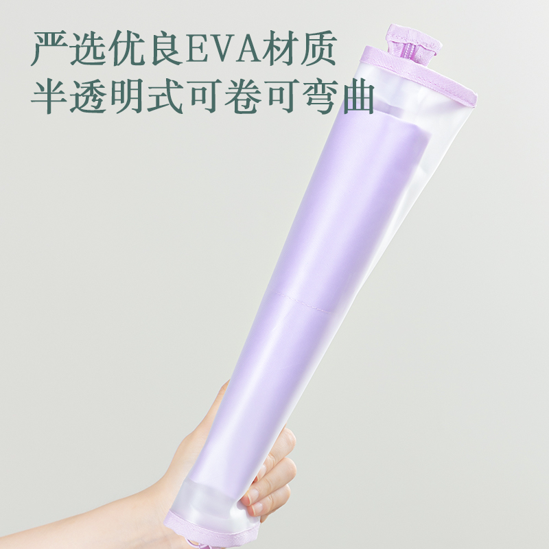 51fun吃瓜PP109_A4果凍晴天EVA手提大背寬拉鏈袋(藍)(個)