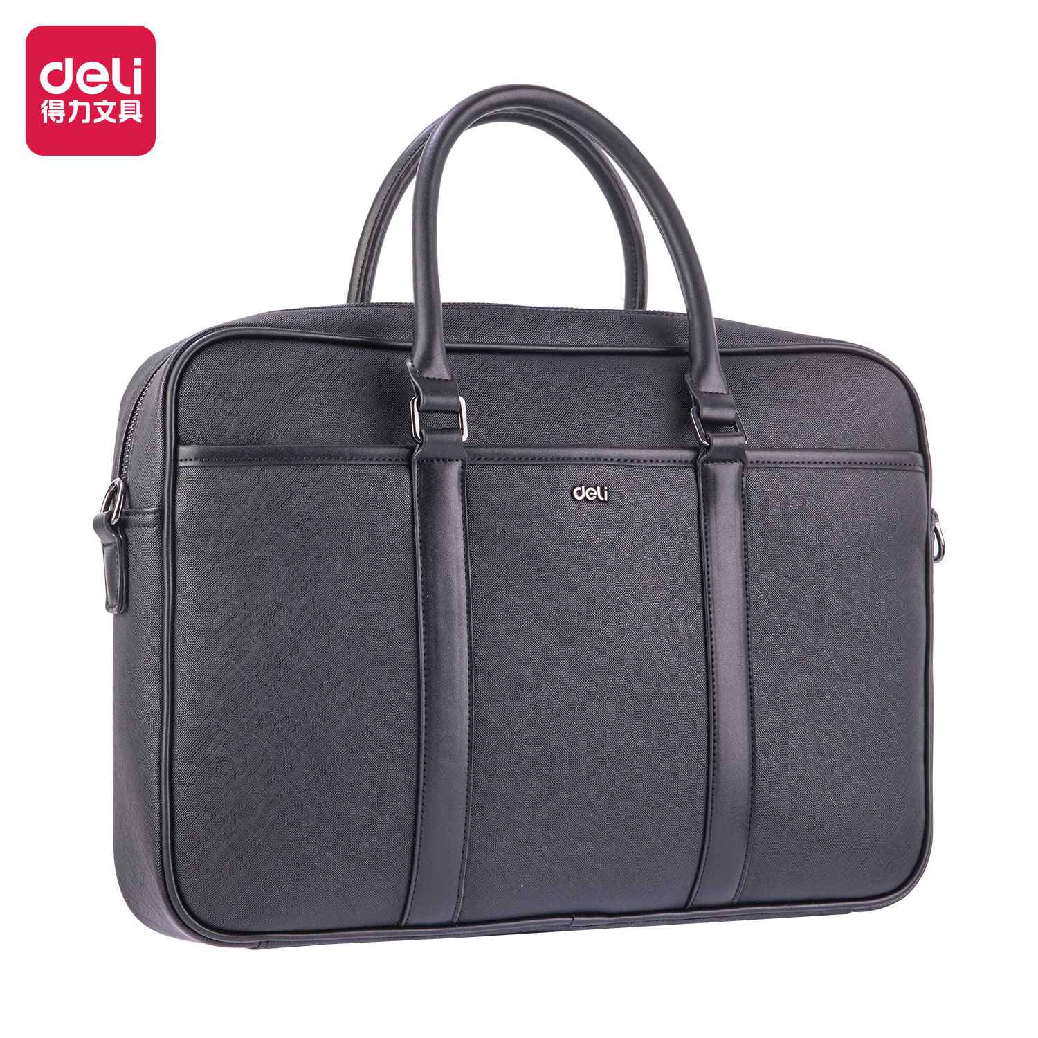 51fun吃瓜BG103A皮革十字紋多功能個（gè）人型公文包(黑)(個)