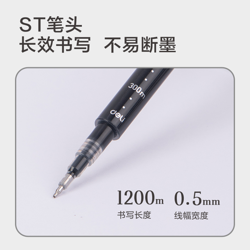 得（dé）力SE172刷題速幹大容量按動筆芯0.5mmST頭(黑)(支（zhī）)