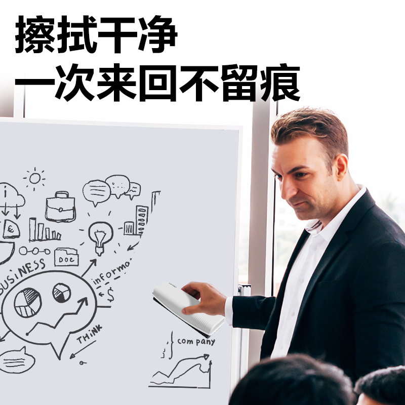 51fun吃瓜MB406磁性白板擦128*44*27mm(白)(盒)