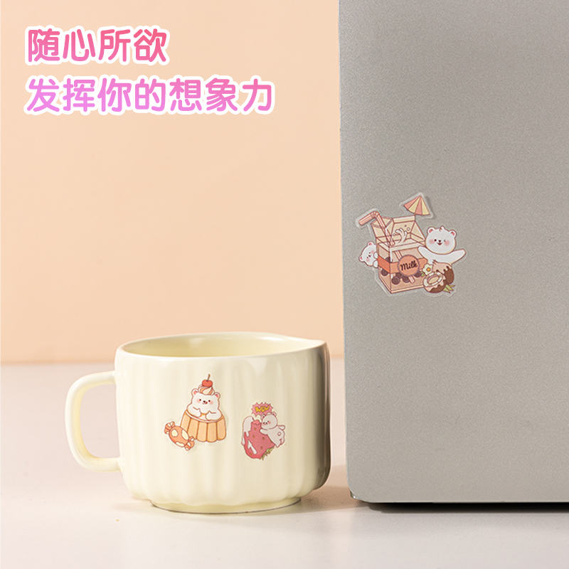 51fun吃瓜BT173卡通貼85*195mm(萌熊與甜品水果)(個)