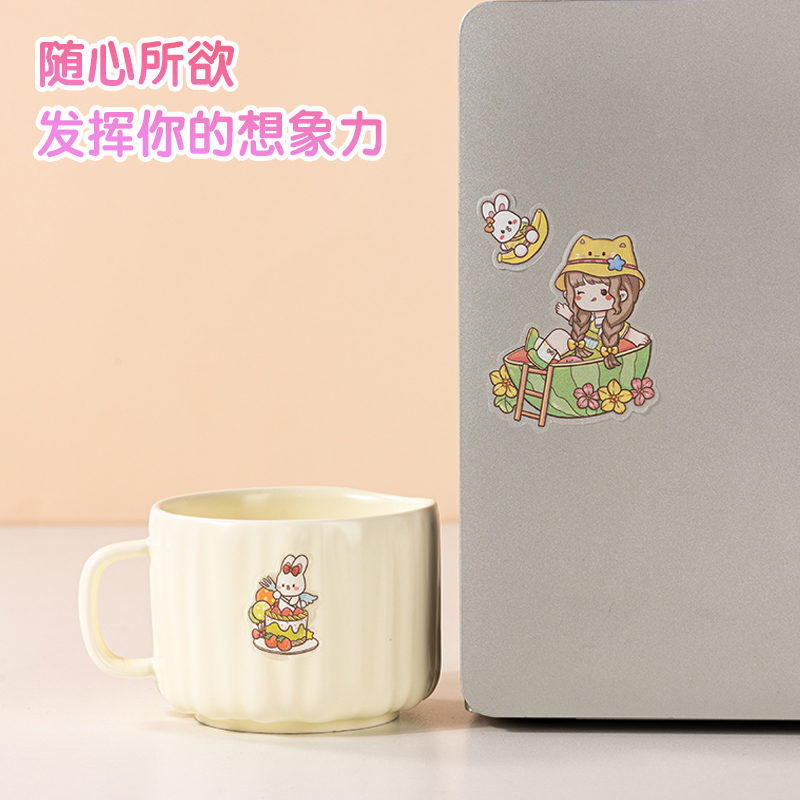 51fun吃瓜BT156卡通貼64*230mm(水果女孩)(個)