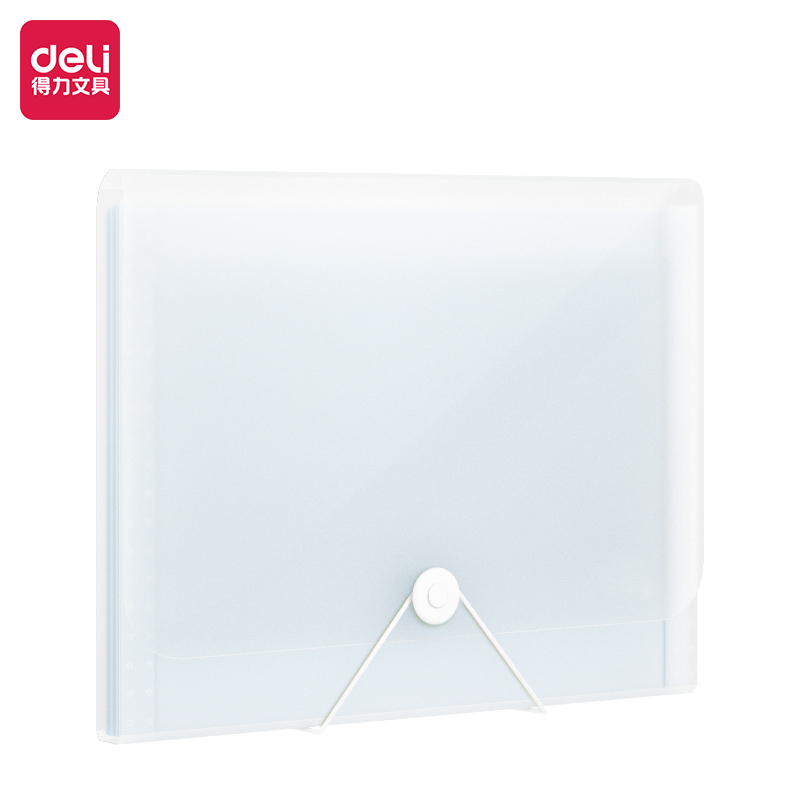 51fun吃瓜5238淺調印（yìn）象13格便攜學生風琴包(透明藍)(個)