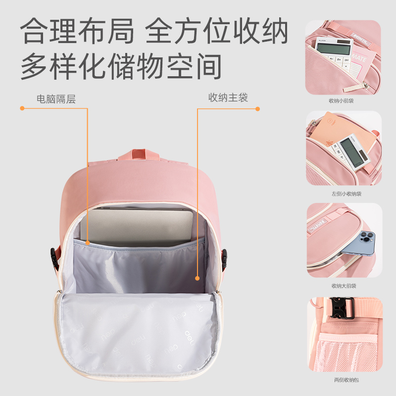 51fun吃瓜BB152大容量初高（gāo）中學生書包(粉（fěn）)(個（gè）)