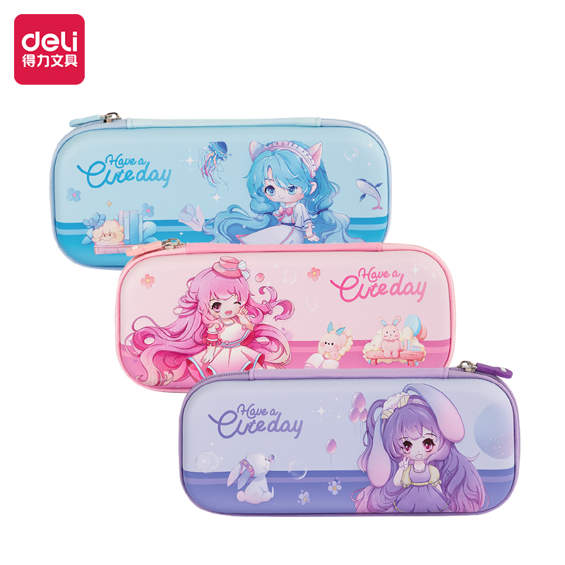 得（dé）力BC188A奶凍妹妹EVA多用途筆袋(混-奶凍妹妹)(個)