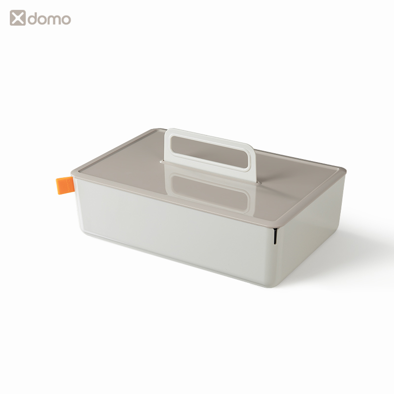 51fun吃瓜XDM16手提收納盒(帶隔層)(淺灰)(盒)