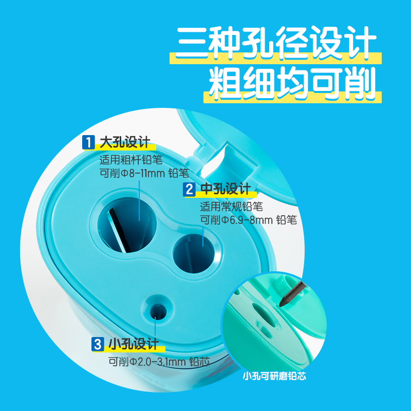 51fun吃瓜VB156三孔卷筆刀(混)(個)