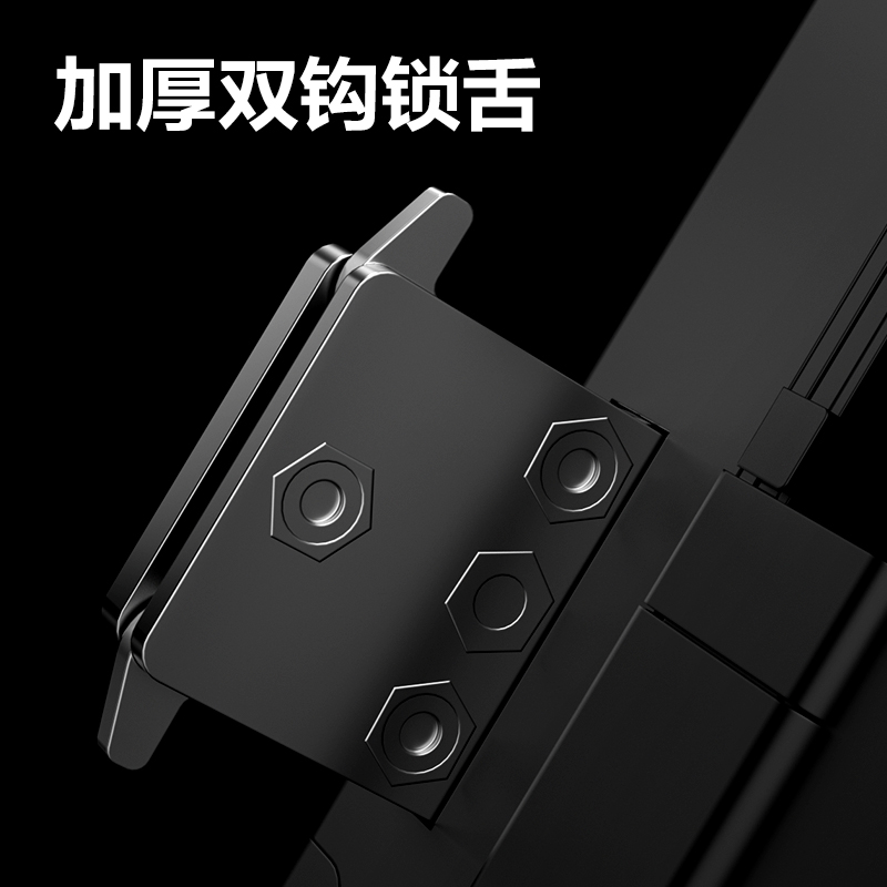 51fun吃瓜AL100一體玻璃（lí）門鎖(黑)(盒)