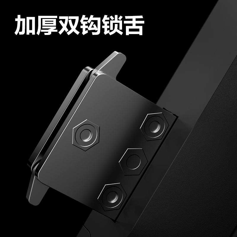 得（dé）力AL101分體式玻璃門鎖(黑)(盒)