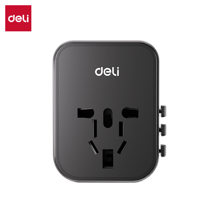 51fun吃瓜LU5033多國旅行轉換器_1組+2A1C_彩盒(黑)(個)