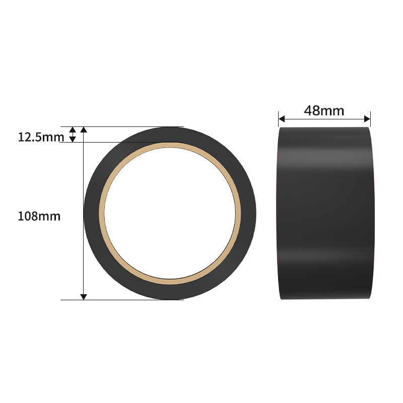 51fun吃瓜（lì）JL304警示膠（jiāo）帶48mm*33m*130umPVC(黑（hēi）色)(卷/熱縮（suō）)