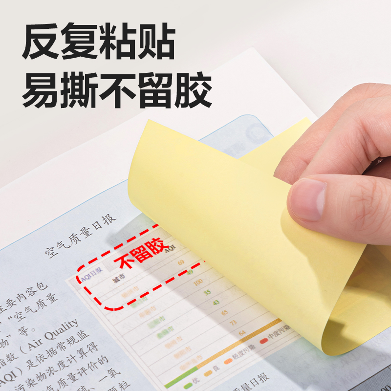 51fun吃瓜（lì）BT203勁（jìn）貼記事（shì）貼76mm×101mm100張(黃色)(本)