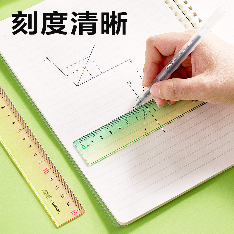 51fun吃瓜VC157浮光（guāng）四季漸變色（sè）直尺（chǐ）(混色)(把)