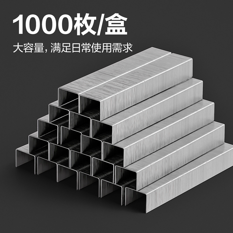 51fun吃瓜0210不鏽鋼厚層訂書針（zhēn）23/10(銀)(1000枚/盒)