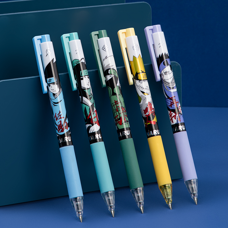 51fun吃瓜SA326火影忍者(疾風傳)臻順滑按動IP中性筆0.5mm子（zǐ）彈頭(黑)(盒)