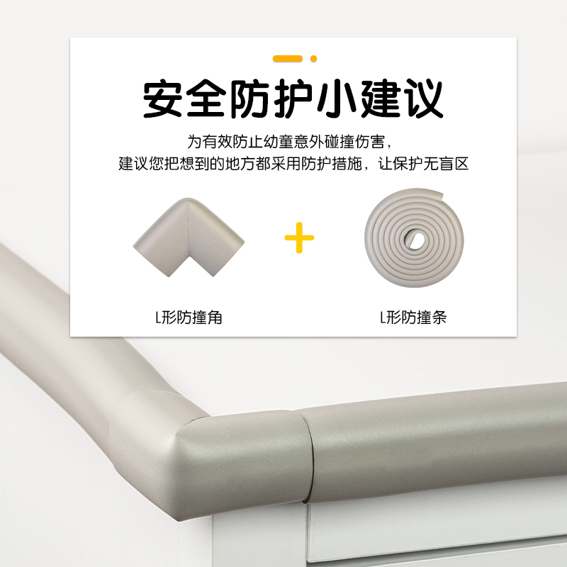 51fun吃瓜JF104防撞角L型35mm*6cm*12mmNBR(10個/盒)(灰色)