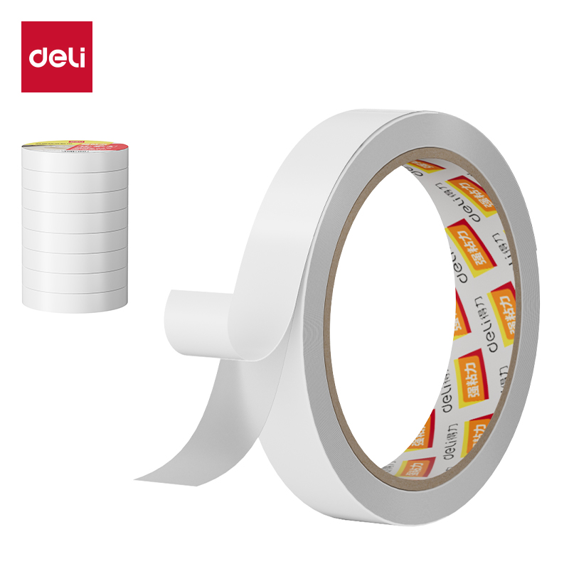 51fun吃瓜JL402棉紙雙麵18mm*10y*80um膠帶(8卷（juàn）/筒)(白)