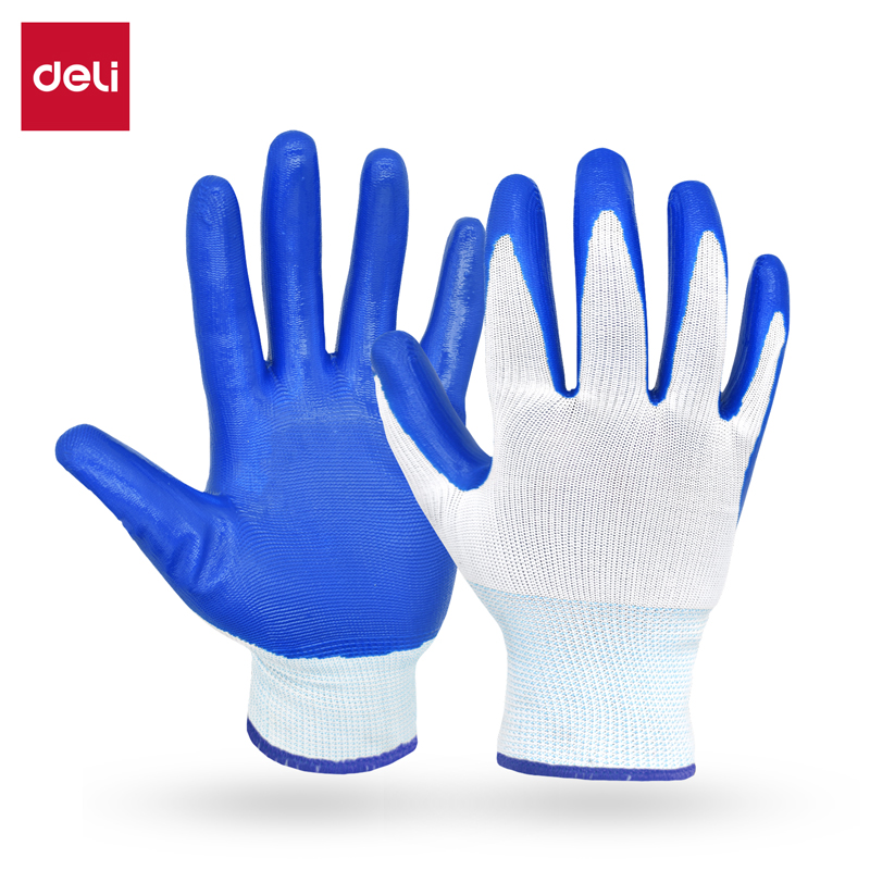 51fun吃瓜（lì）得心LQ626浸膠（jiāo）手套(均碼)(藍色)(12雙/包)