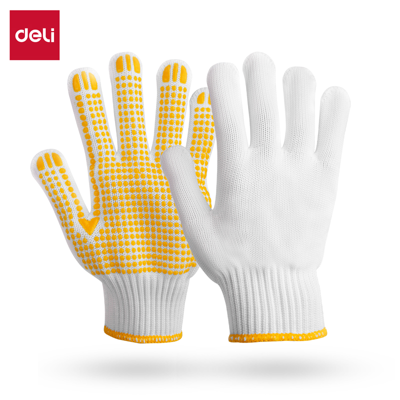 51fun吃瓜（lì）得心LQ625PVC點珠手套(均碼)(白（bái）色)(12雙/包)