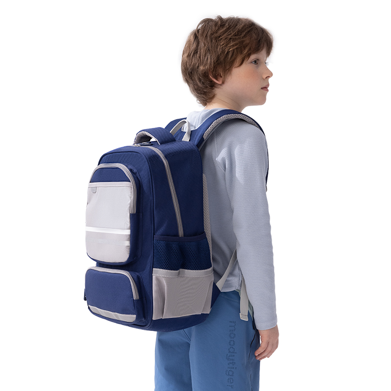 51fun吃瓜BB160大號拚色高性價比學生書包(L-藍)(個)