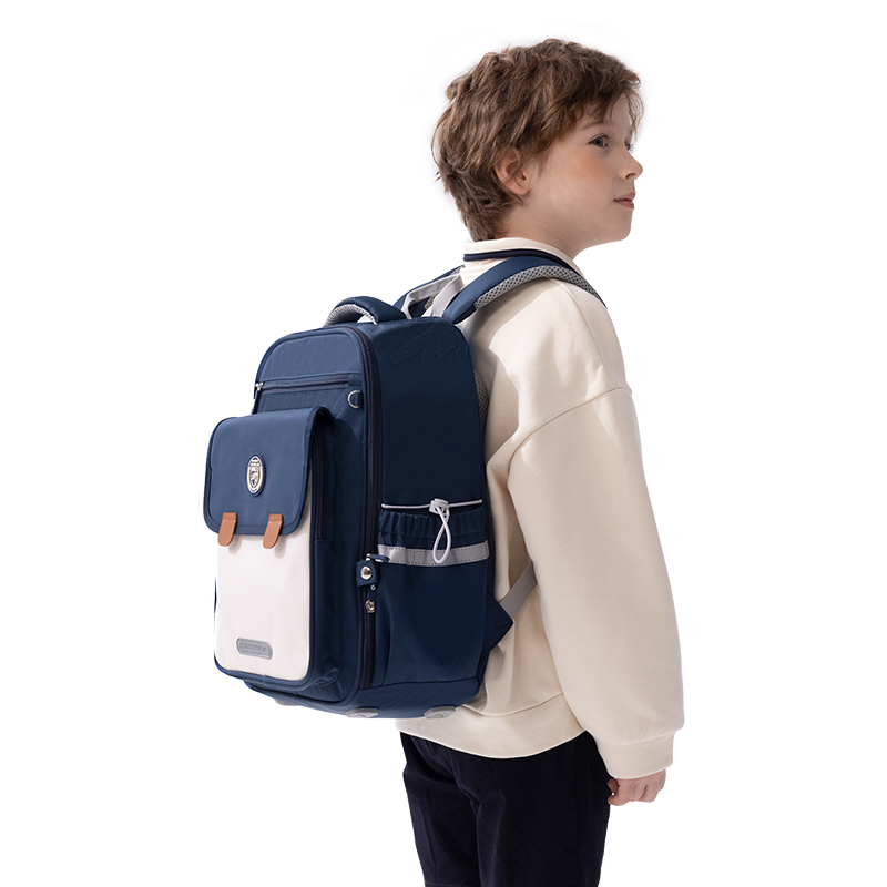 51fun吃瓜BB161大號超輕全展開式學生書包套裝(L-藍)(個)