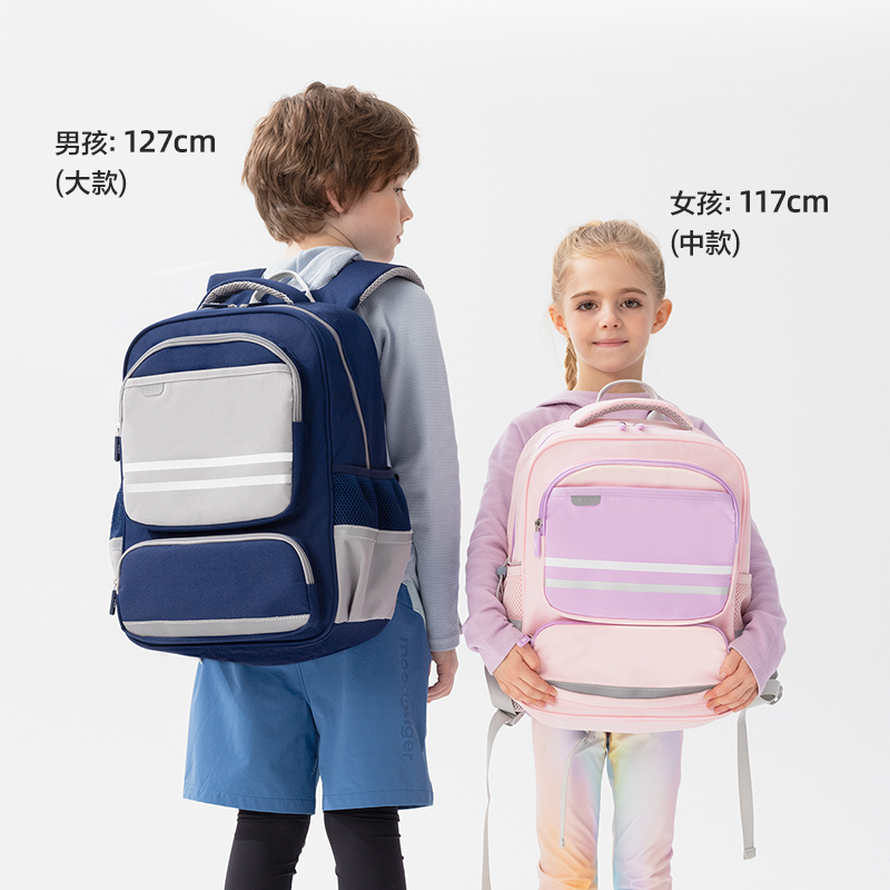 51fun吃瓜BB160中號拚色高性價比學生書包(M-粉（fěn）)(個)