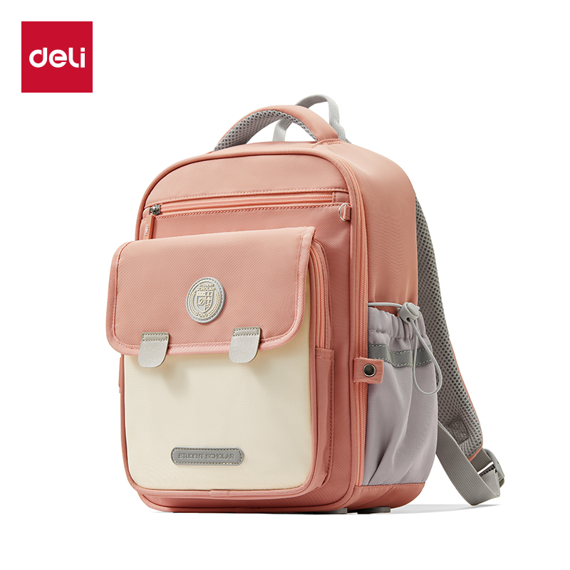 得（dé）力BB161中號超輕全展開式學生（shēng）書包套（tào）裝(M-粉)(個)