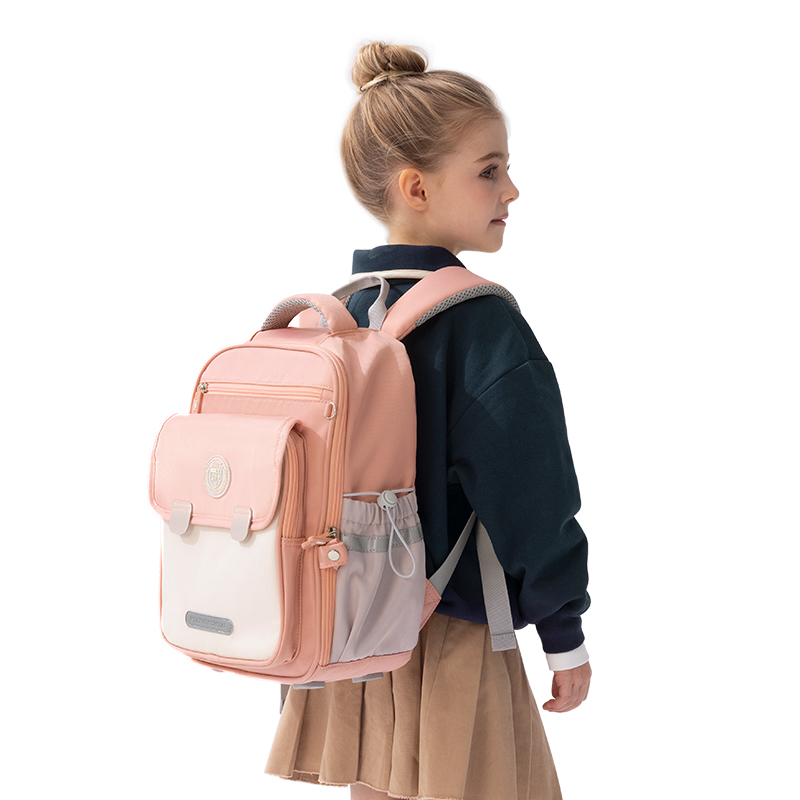 51fun吃瓜BB161中號超輕（qīng）全展（zhǎn）開式學生書（shū）包套裝(M-粉)(個)