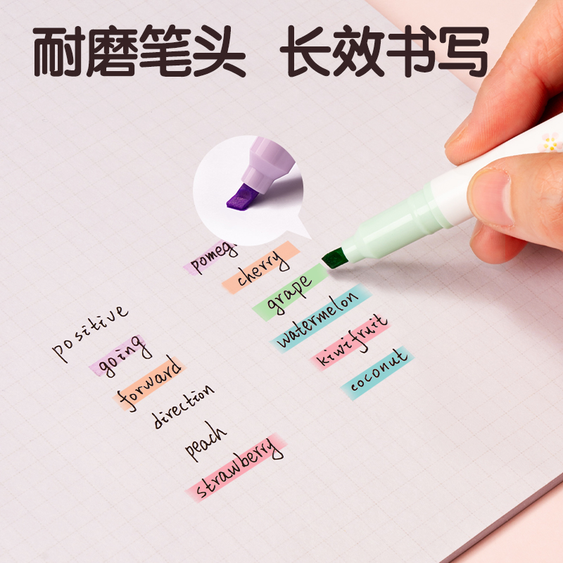 得（dé）力SK187櫻花限（xiàn）定軟頭（tóu）柔（róu）彩（cǎi）熒光筆(混)(5支/袋)