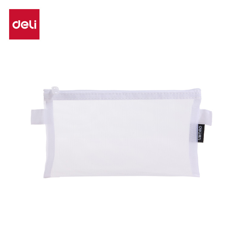 得（dé）力BC348網（wǎng）紗多用途筆（bǐ）袋(白-網紗)(個)