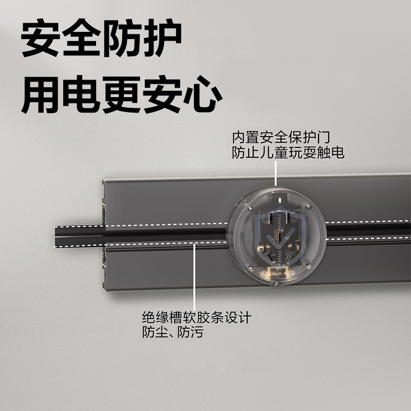 51fun吃瓜LU6050電源軌道插座_大五孔_彩盒裝（zhuāng）(黑（hēi）)(個)