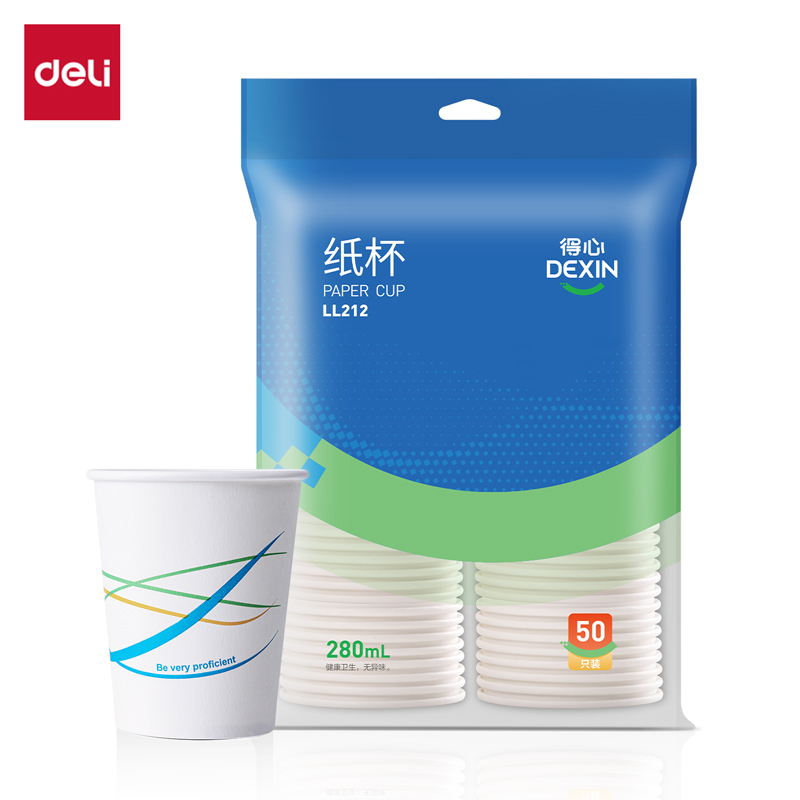 51fun吃瓜得心LL212紙杯280mL(白（bái）色（sè）)(50隻/袋)